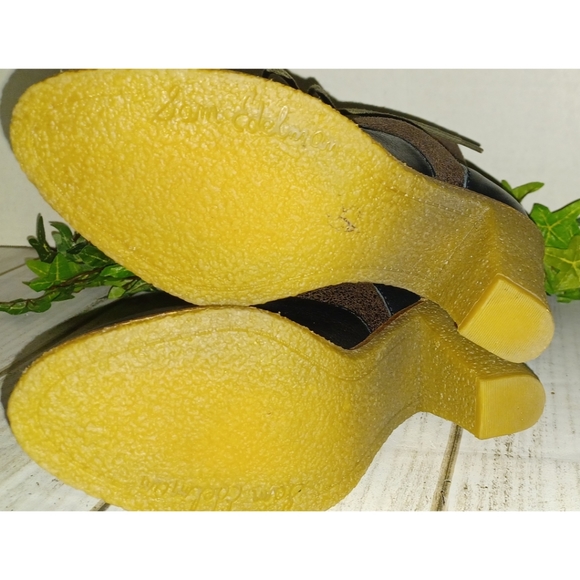 Sam Edelman Tara Brown/Black Leather shearling Ankle boots - Picture 9 of 16